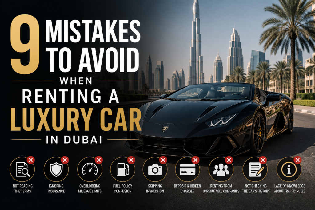 9 Mistakes to Avoid When Renting a Luxury Car in Dubai